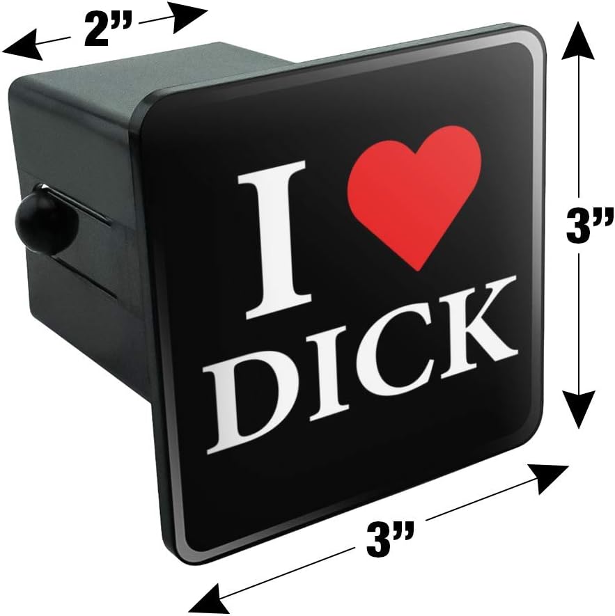 GRAPHICS & MORE I Love Dick Heart Tow Trailer Hitch Cover Plug Insert