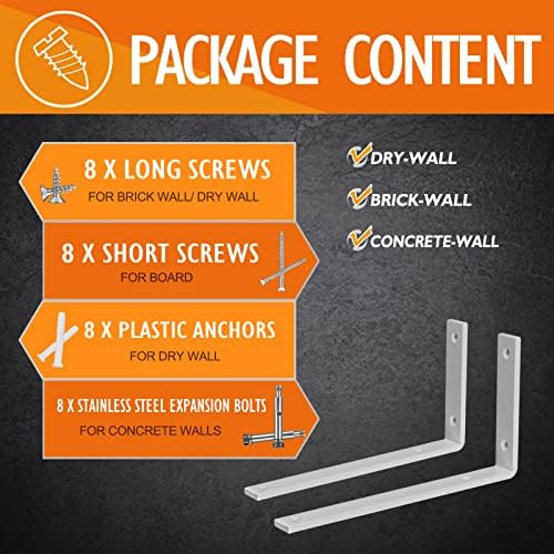 clt white shelf bracket, 12” x 5” quarter showing dimensions