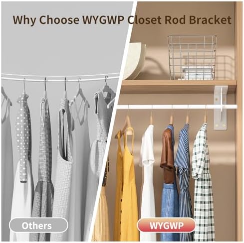 13.5x5.6 in heavy duty closet rod support bracket, side view