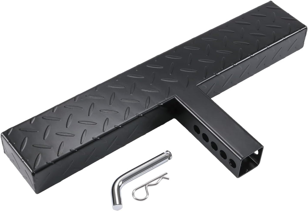DICMIC Hitch Step Anti Slip and Rust Towing Bumper Guard for Most Car SUV Truck Pickup with Pin Fit 2 Inch Receiver, 23.5 Inch Length, Weight Capacity 500 LBS