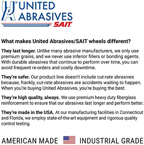 united abrasives-sait 23106 a60s general purpose cut-off wheels on a desk or shelf