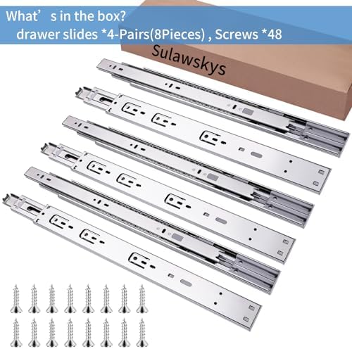 14 inch drawer slides 4 pairs (8pcs) soft on a desk or shelf