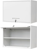 Metal Wall Cabinet with Locking Door and Shelf, Hanging Garage Cabinets with by Anxxsu