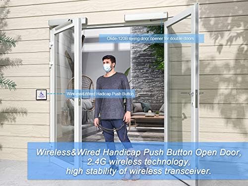 olideauto automatic dual door operator, auto open doors shown in use