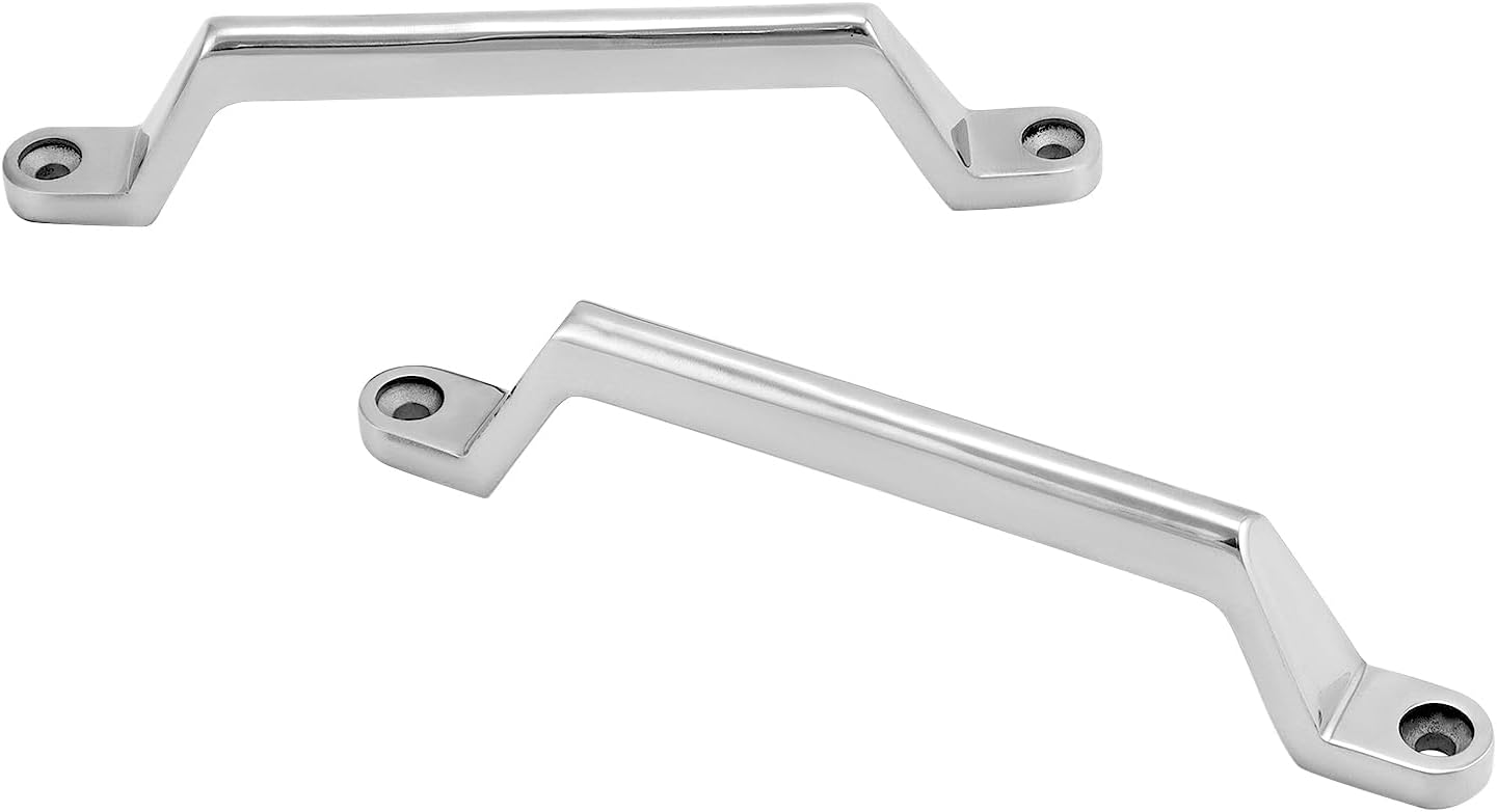 QWORK 2 Pack RV Grab Door Handles - Heavy Duty 304 Stainless Steel Boat Handles Grab for Marine, RV, Camper, Trailer, Truck