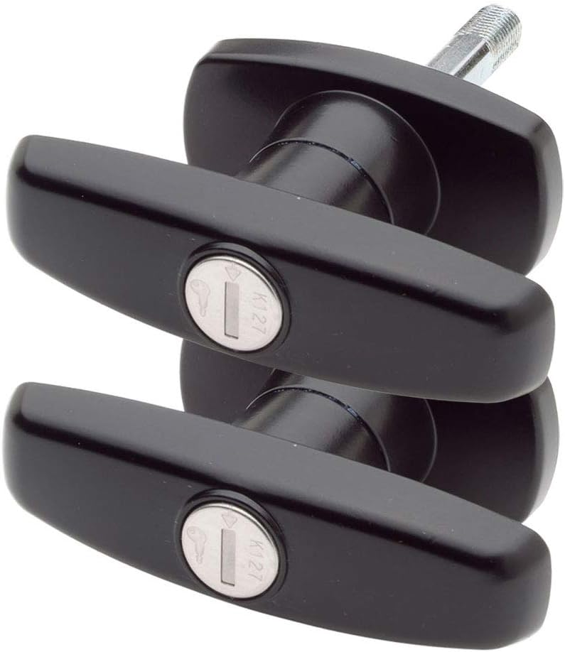 Bauer T-323T Package Matching T-Handles Lock Set | Shaft 2 Inch Total Length, 1/2" Thread on end | Keyed K-127