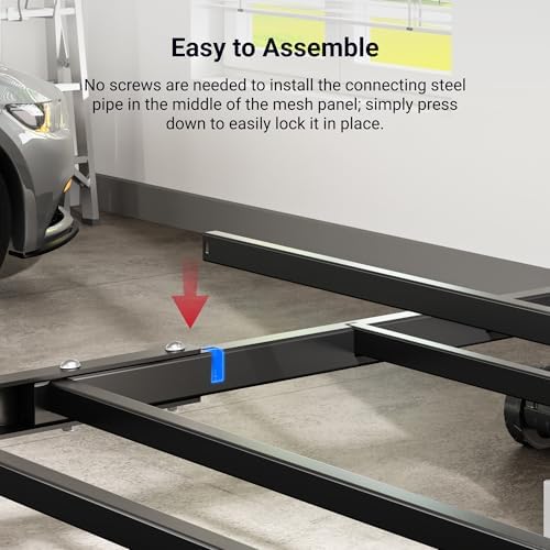 fleximounts 4x8 overhead garage ceiling storage rack with, side view