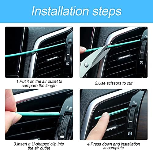 20 Pieces Car Air Conditioner Decoration Strip for Vent Outlet, Universal Waterproof Bendable Air Vent Outlet Trim Decoration, Suitable for Most Air Vent Outlet, Car Interior Accessories (Red)