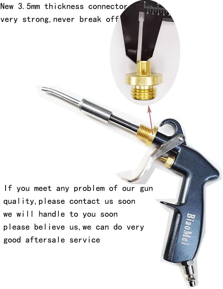High Pressure Car Interior Spraying Washing Gun Automobile Detailing Cleaning Car Detailing Dry Washing Gun with Brush (New ugrade Aluminum Tube Rotate)