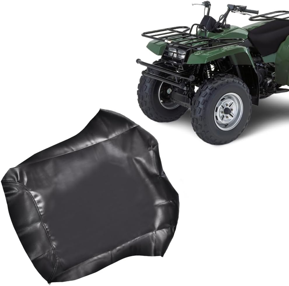 G-PLUS Leather Seat Cover, Motorcycle Seatcover Seat Protector Replacement Fit 1987-2001 Yamaha Big Bear 350 Black
