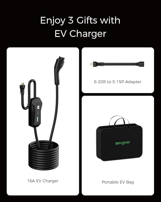 Level 1/2 EV Charger, 16A 110-240V Portable EV Charger - Image 7