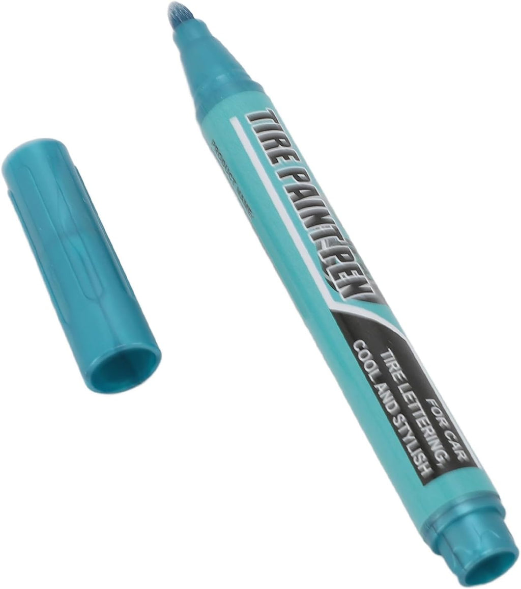 Blue Tire Paint Pen, 6pcs 1g Each, Waterproof Long Lasting Oil Marker Pen - Durable Scratch Repair, Easy Application for Vehicle Maintenance