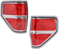 PIT66 Tail Lights Fit Ford F150 2009 2010 2011 2012 2013 2014 | Tail Lights,Compatible with Ford F150 2009 2010 2011 2012 2013 2014 Rear Brake Lamps Assembly Left&Right Red Lens