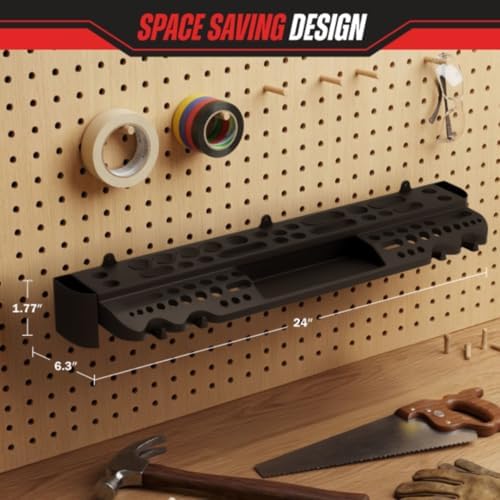 stalwart wall mount hand tool organizer with 61, package contents