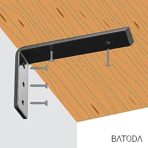 batoda 8” countertop support steel brackets (4 pcs) showing dimensions