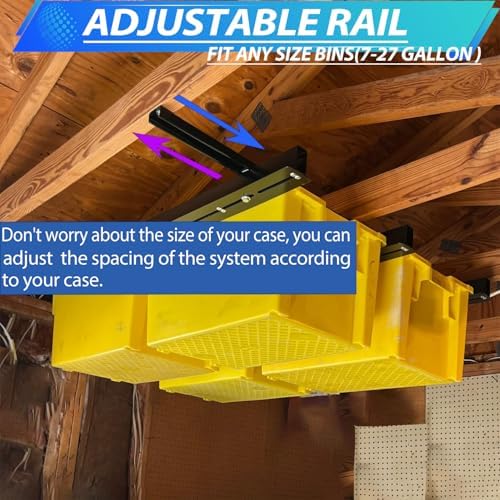 overhead garage storage rack, adjustable ceiling storage rack, package contents