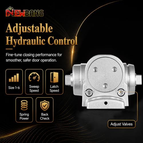 medium heavy duty grade 1 commercial door closer, close-up detail