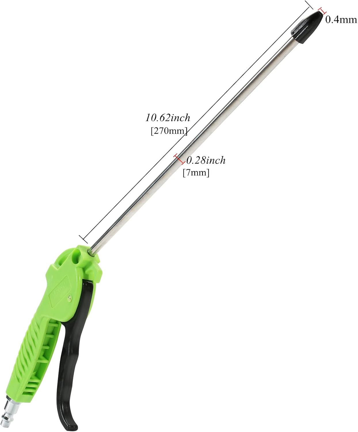 Air Blow Gun with 10 Inch Long Angled Nozzle,High Pressure Dust Blower Gun for Cleaning Car Dust
