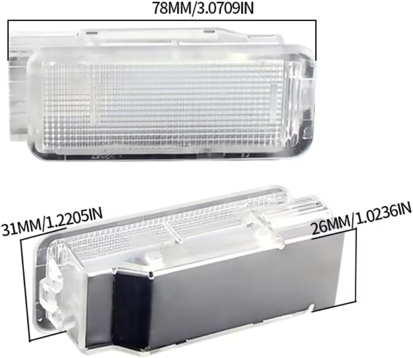Car Trunk Light for Citroen C2 C3 C4 C5 X7 C6 C8 DS3 SAXO XANTIA II, for Peugeot 3008 206 208 308 1007 RCZ, 2PCS Trunk Interior Light Luggage Lamp