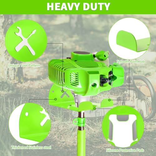 upgraded trimmer rack wall mount - 8" heavy showing dimensions