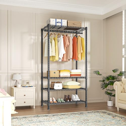 ulif h2 heavy duty clothes rack, freestanding 4 shown in use