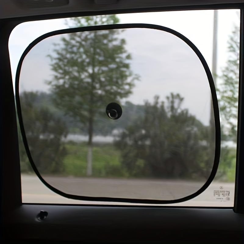 2-Pack Car Side Window Sunshade Curtains, Universal Polyamide Auto Sun Shades with Buckle Fix, Left Side Car Window Cover, 2pcs