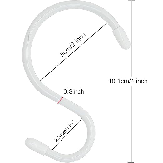 Nisoger 24 Pack 4 inch Vinyl Coated S Hooks - Image 2
