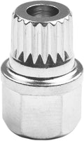 35/19PT Hollow Anti Theft Wheel Lock Lug Nut Removal Key Single for custom for BMW, Steel Construction, Rustproof Design, Silver Tone Finish