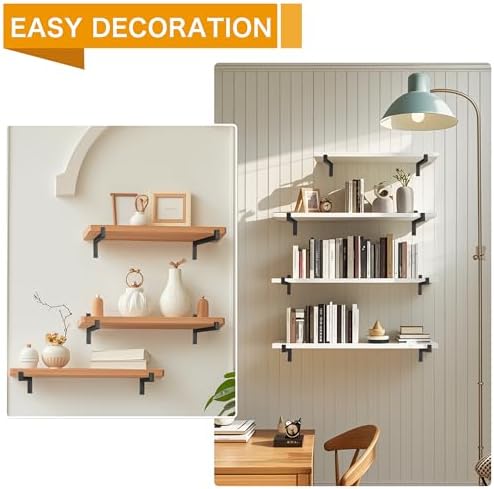 ezydecor 6 pack heavy duty shelf brackets with, view 9