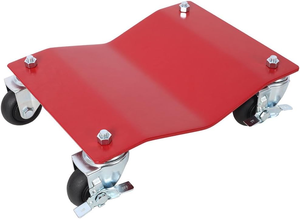 Car Wheel Dollies Set of 4, Heavy Duty Vehicle Moving Dolly Set with Brakes, 10000 lbs Total Capacity, 360° Swivel Tire Wheel Skates for Cars, Trucks,Trailers& Garage Use