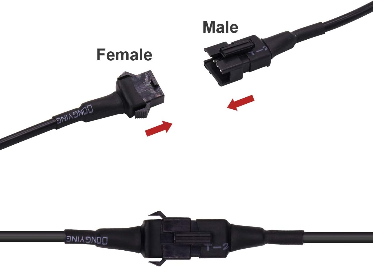 YiLaie 4 PCS 47 inch Extension Cables for Use with LED Rock Lights, RGB NEON Accent Kits for LED Motorcycle ATV, SUV Car Light Multi-Color Neon Strip (4pcs)