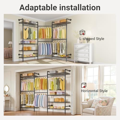 timate f3 garment rack heavy duty clothes rack shown in use