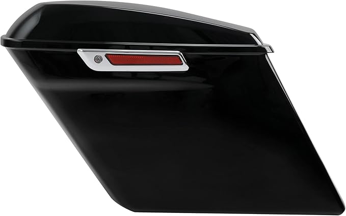 XFMT Motorcycle Vivid Black 5" Extended Stretched Hard Saddlebags Saddle Bags - Image 2