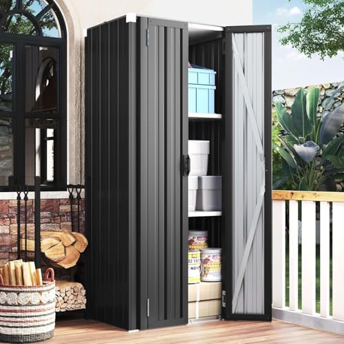 aecojoy outdoor storage cabinet waterproof, 70" vertical tall, view 9