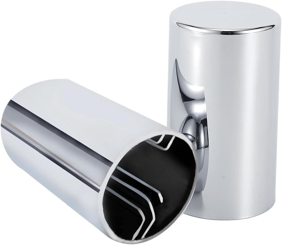 33mm x 3 1/2" Lug Nut Cover ABS Chrome Plastic Cylinder Nut Cover, Push-On fit Hub Piloted Wheels, Complete Axle Cover Kits, Lug Nut Covers for Semi Trucks Trailers, 20 Pack