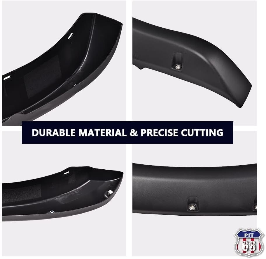 PIT66 Fender Flares Fit 02-09 Dodge Ram 1500 2500 3500 Textured Pocket Riveted Style Wheel Well Protection,UV-Resistant Fender Flares Cover Rust,Mud & Rock Damage Not Fit Dually/Hemi