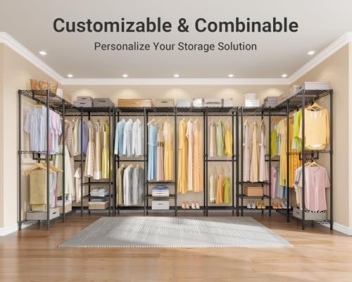 vipek v40 heavy duty clothes rack, modular closet, side view