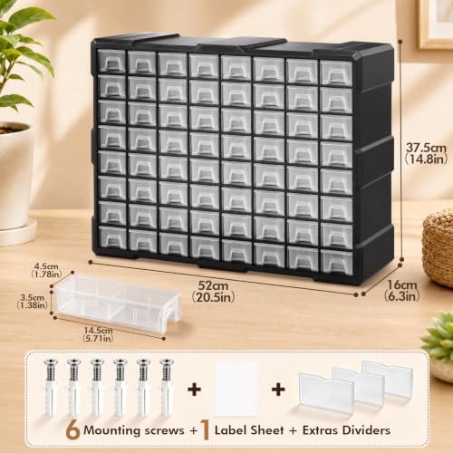 64-drawer organizer craft organizers and storage with dividers shown in use