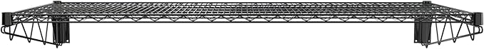 24" x 60" Black Epoxy Wire Wall Mount Shelf - Image 3
