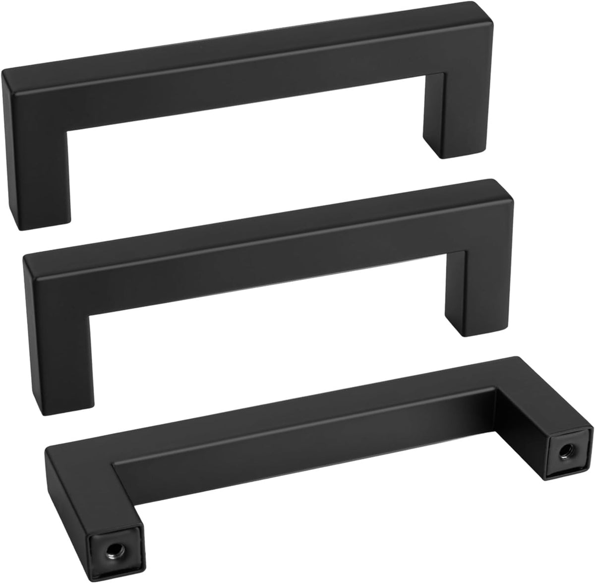 goldenwarm 22 Pack 3-3/4 inch Black Square Bar Cabinet Pull