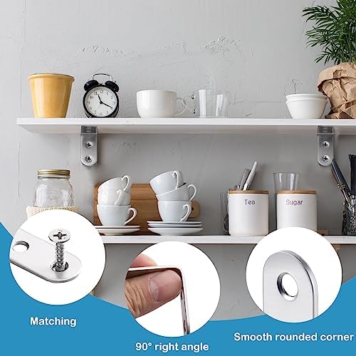 pelopy 100 pcs l bracket stainless steel 90, side view