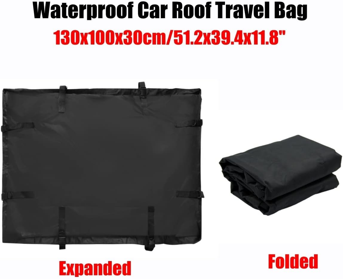 Car Cargo Roof Bag 600D Waterproof Luggage Travel Basket Top Rack Universal