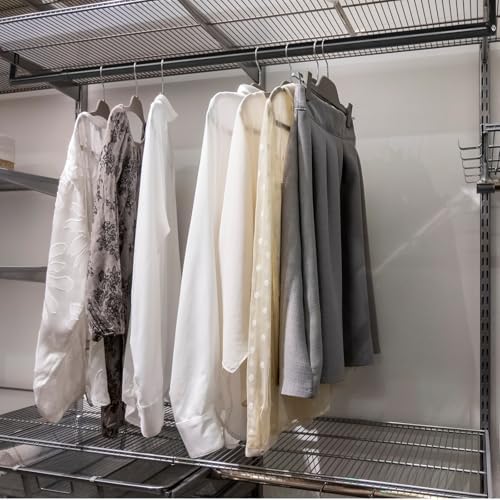 threehoney expandable closet hanger rod for wire shelf, package contents