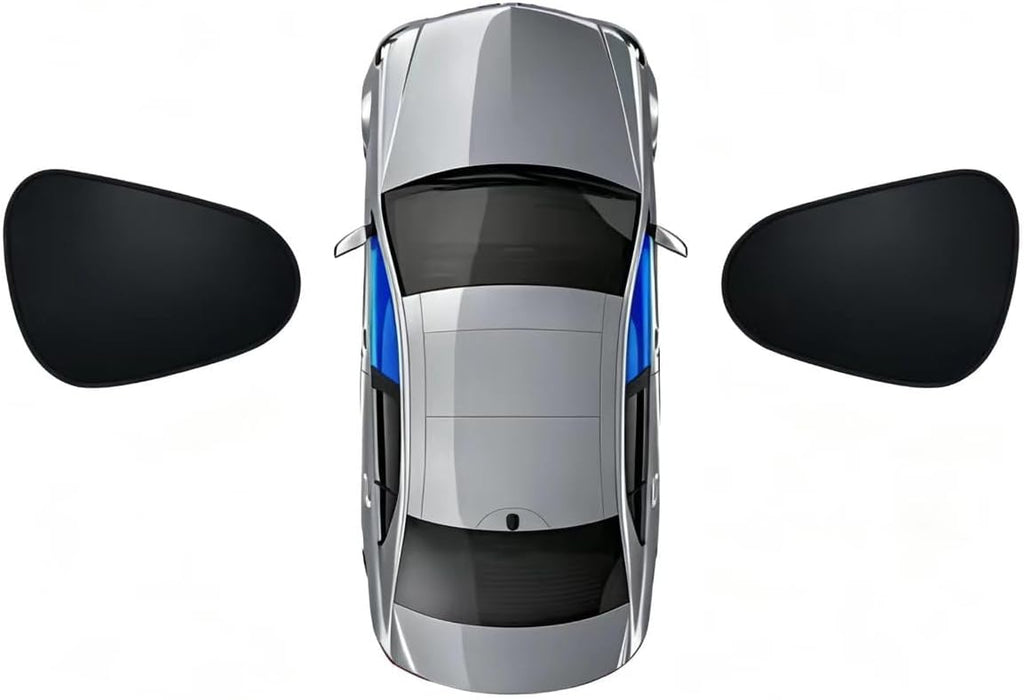 2Pcs Car Window Shades for Side Window Static Cling Sunshine Blocker | Visor Sunshade Extender Passenger/Driver Sun Shade Automotive Protection adsorption Anti-UV Curtain Universal (2Front)