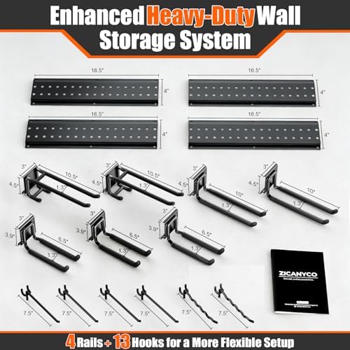 garage tool organizer wall mount 66 inches with, close-up detail