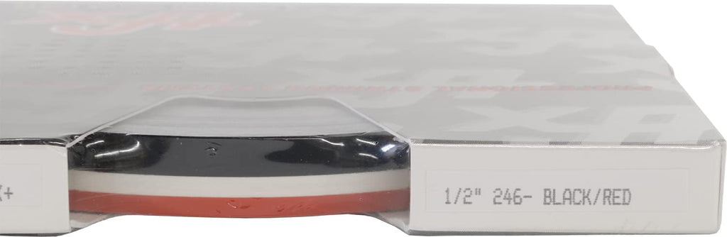 Universal TFX 0208246 - Auto Customizing 1/2" 2-Color Dual Pinstripe -1/2" x 150' (1/4” Stripe, 1/8" Gap, Then 1/8” Stripe) - 246- Black/Red