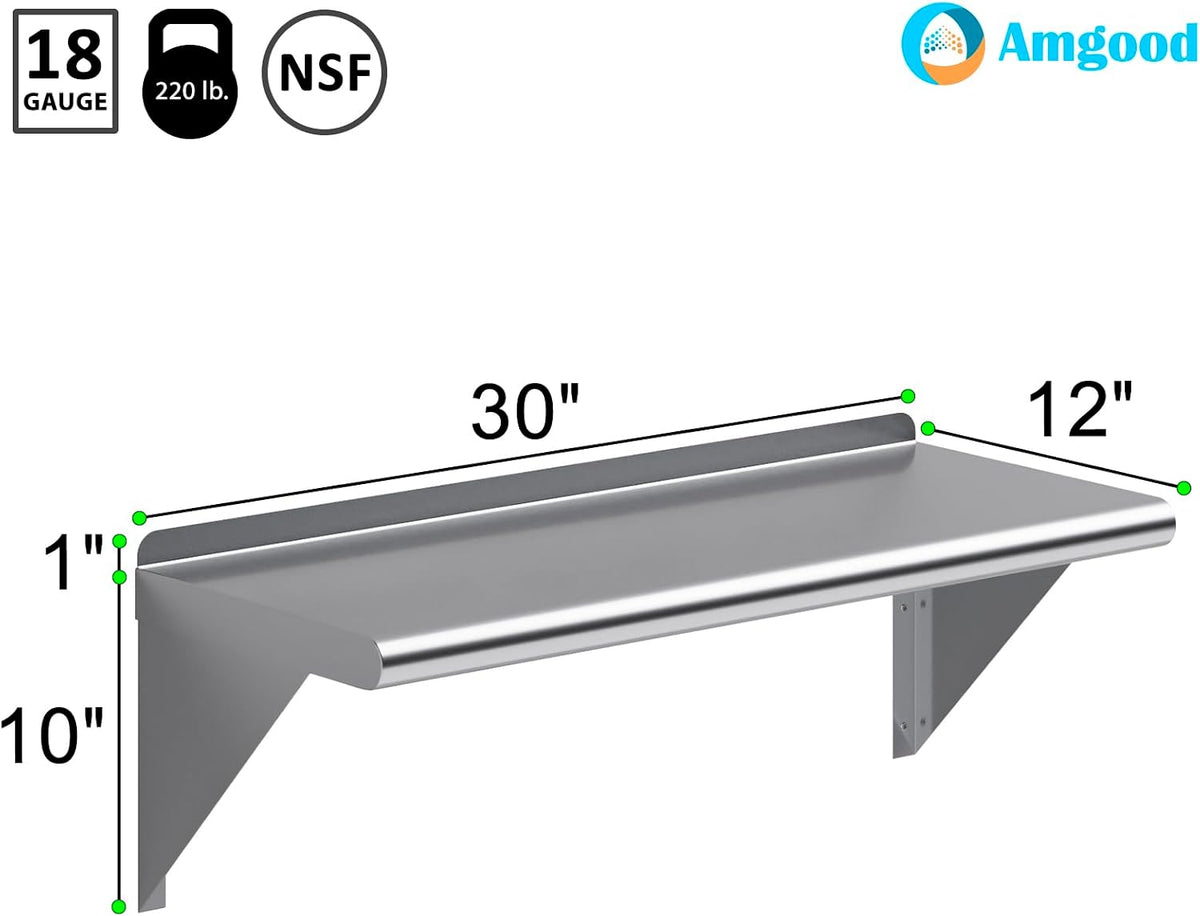 amgood 12 in. x 30 in. stainless steel, close-up detail
