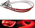 YSY 2Pcs Ultrafine DRL LED Strip Tube Flexible Waterproof Daytime Running Light For Car Headlight LED Strip,Decorative Lamp,Running Light,Neon Lights,Turn Signal Light (30cm(11inch), Red)