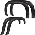 4pcs CNNELL Fender Flares Compatible With 2007-2013 GMC Sierra 1500 All Beds Smooth Black Pocket Rivet Style Paintable Wheel Flares Set