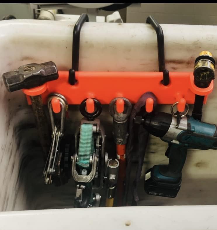 the big rack bucket truck tool organizer and, front angle view